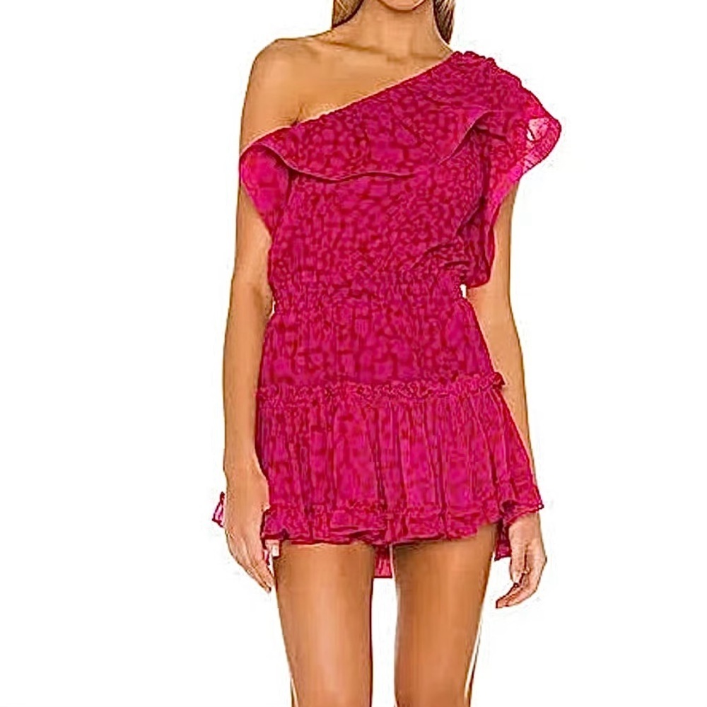 Misa Los Angelos Josefine Dress in Pink Giraffe Small